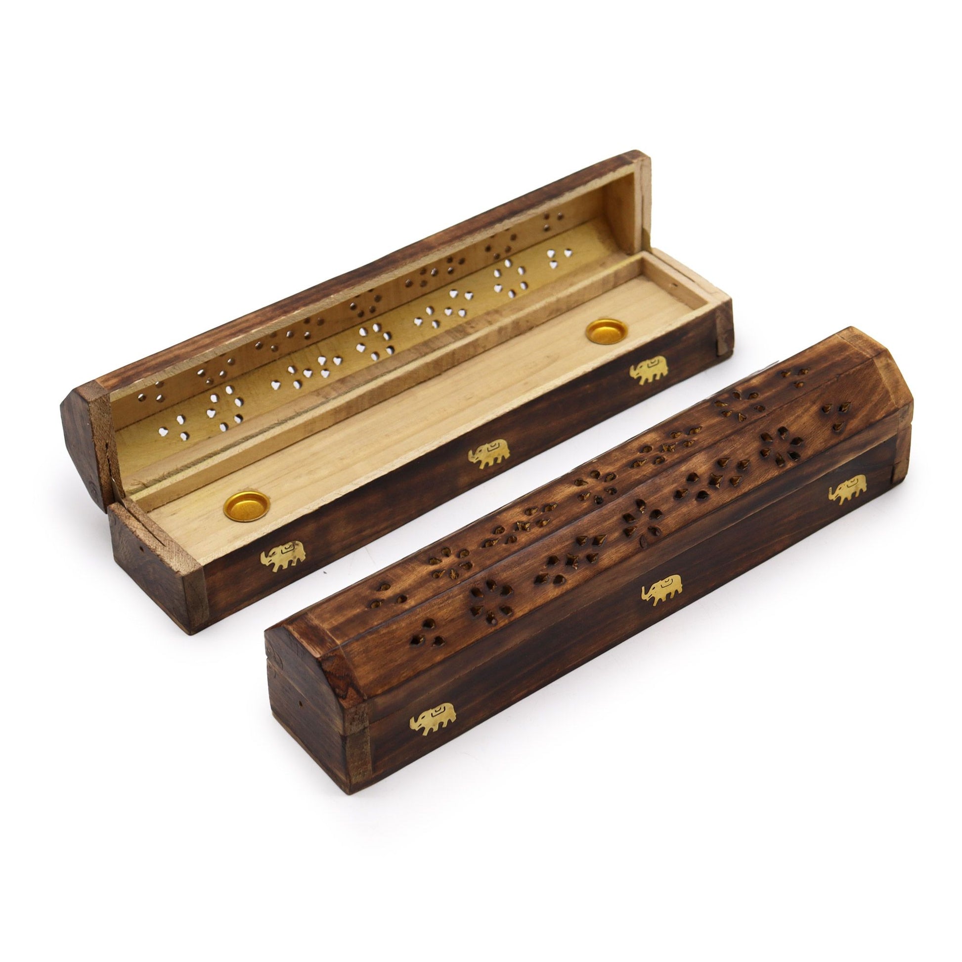 Mango Wood Incense Holder – Box | Mango Wood, Ash Catcher, Heat-Safe