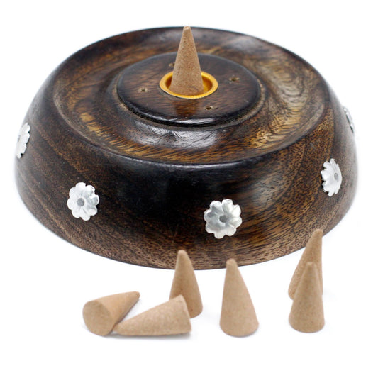 Mango Wood Incense Holder – Ash Catcher | Mango Wood, Ash Catcher, Heat-Safe