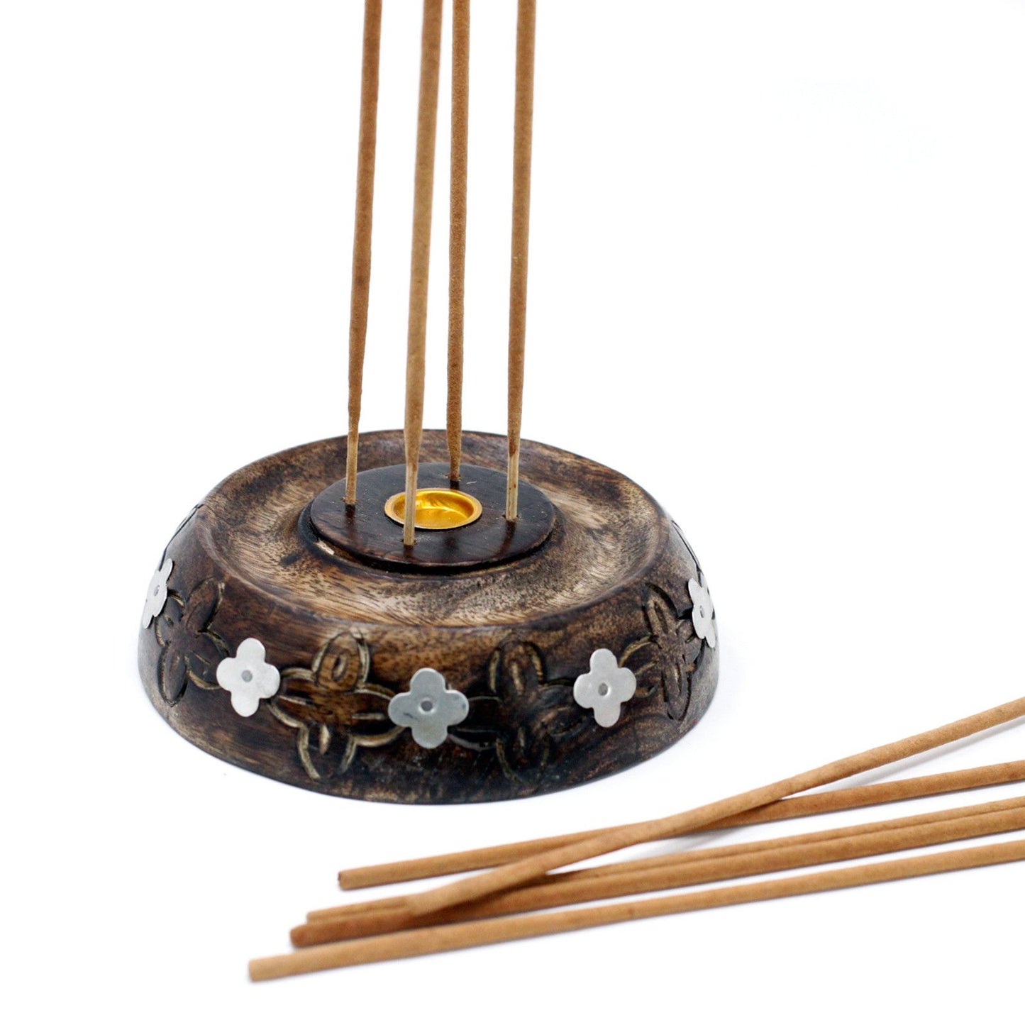Mango Wood Incense Holder – Ash Catcher | Mango Wood, Ash Catcher, Heat-Safe