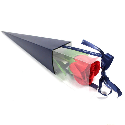 Single Rose - Red Rose Soap Bar | Vegan, Handmade in UK product image