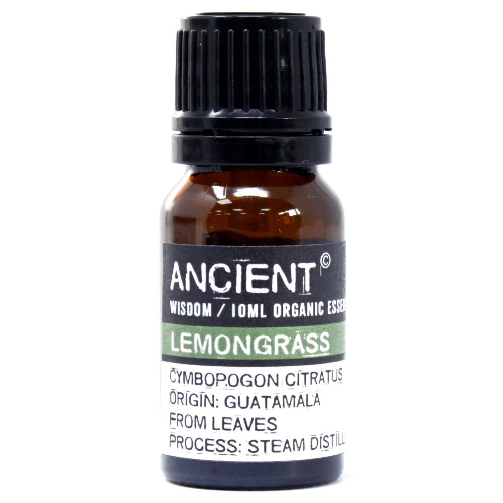 Lemongrass organic essential oil 10ml bottle