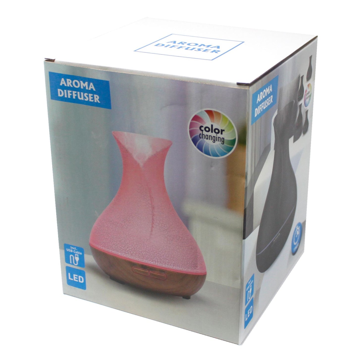 Ultrasonic Aroma Diffuser | Palma Atomiser - Shell Effect - USB - Colour Change - Timer – USB, Colour‑Change Light, Timer