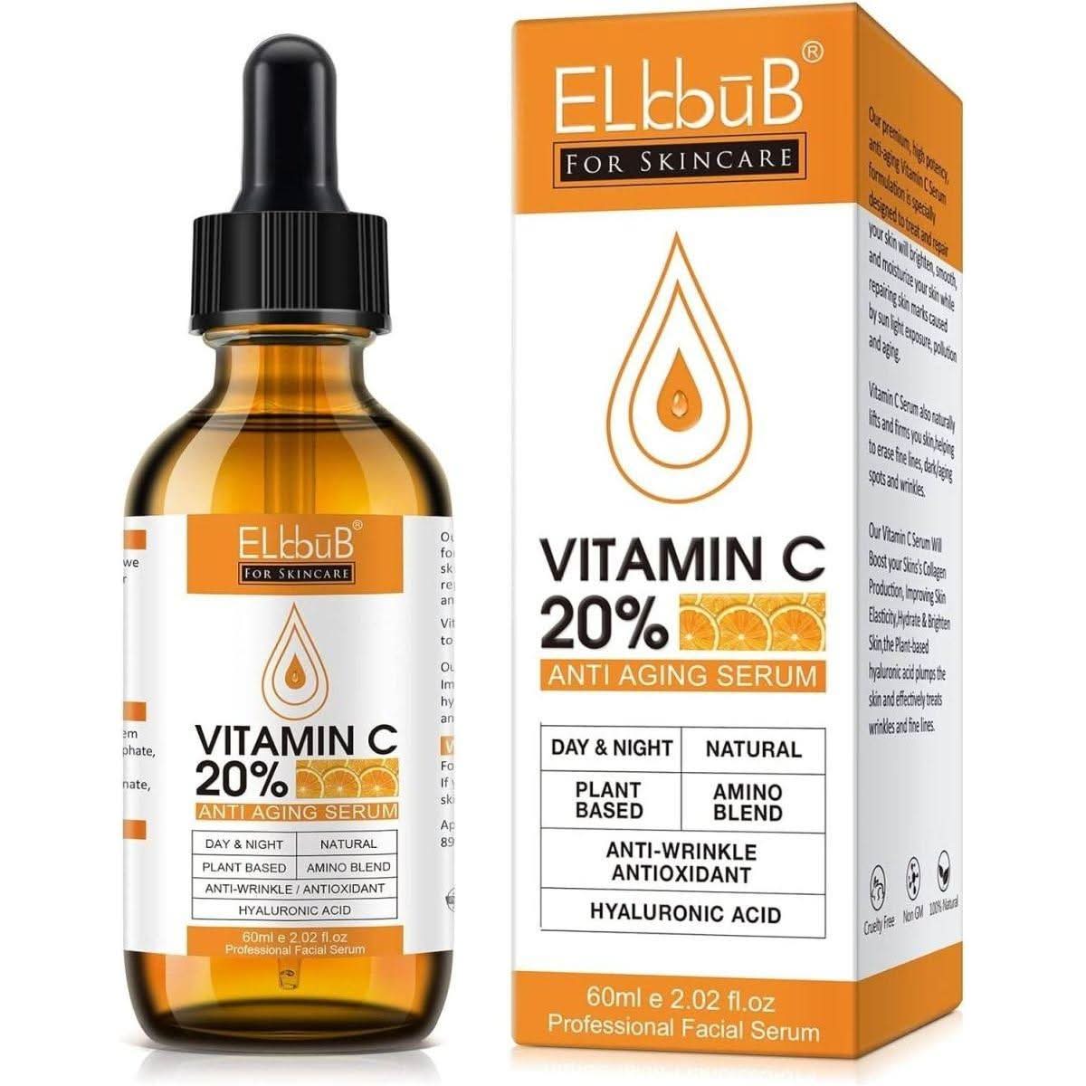 ELBBUB Premium 20% Vitamin C Serum - 60ml - Glam Global UKELBBUB