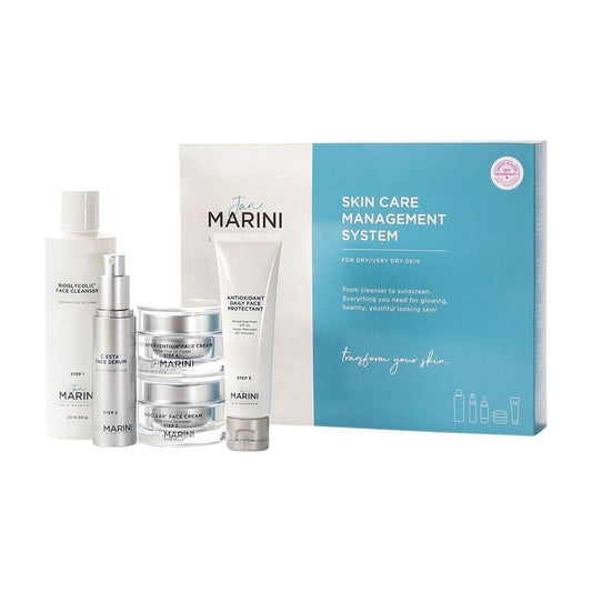 Jan Marini Skin Care Management System for Dry/Very Dry Skin with Antioxidant Daily Face Protectant SPF 33 | Award-Winning 5-Step Skincare