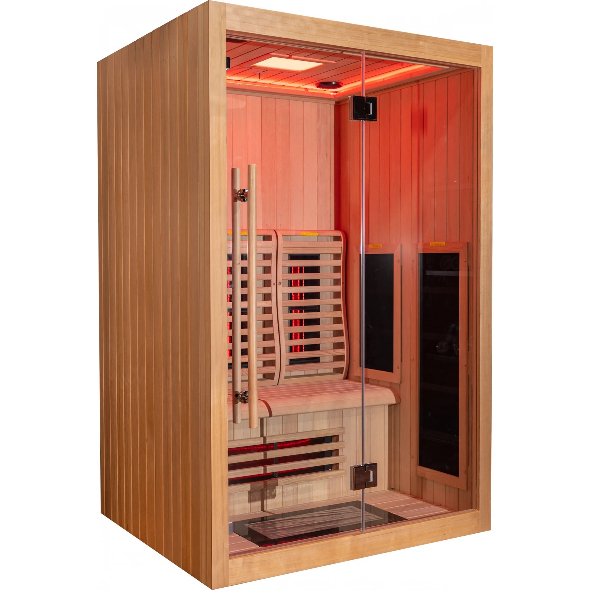 Angled exterior view of Within Wellness Select Retreat infrared sauna cabin (SRA200).